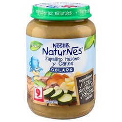 Colado Nestlé Naturnes zapallito italiano y carne 215 g