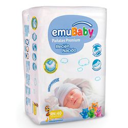 Pañal Emubaby Premium recién nacido 40 un