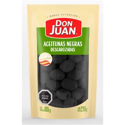 Aceitunas negras Don Juan descarozadas bolsa 250 g