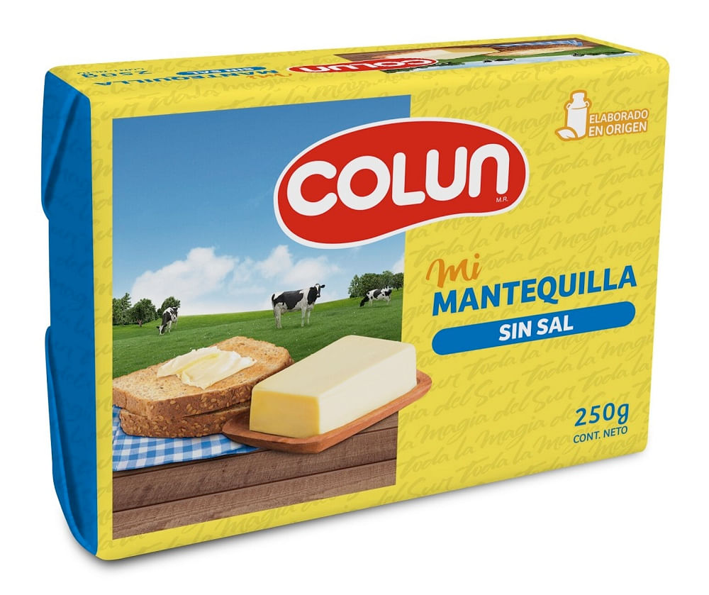 Mantequilla Colun sin sal pan 250 g