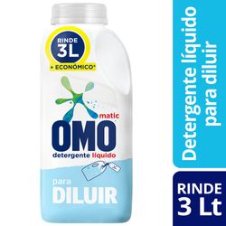 Detergente líquido Omo para diluir botella de 500 ml rinde 3 L