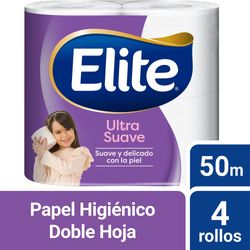 Papel higiénico Elite ultra doble hoja 4 un (50 m)