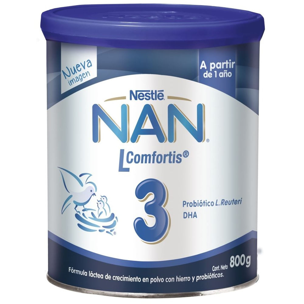 Fórmula infantil Nan 3 comfortis, 800 g - telemercados