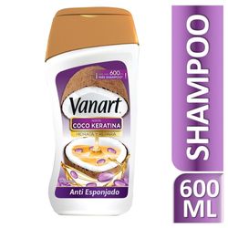 Shampoo Vanart coco keratina anti esponjado 600 ml