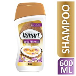 Shampoo Vanart coco keratina pelo liso 600 ml