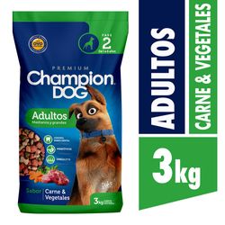 Alimento perro adulto Champion Dog carne y vegetales 3 Kg