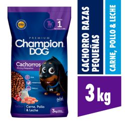 Alimento perro cachorro Champion Dog razas minis y pequeños 3 Kg