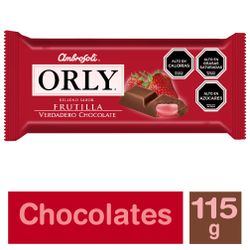 Chocolate Orly relleno frutilla 115 g
