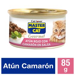 Alimento gato Master Cat atún rojo con camarón lata 85 g