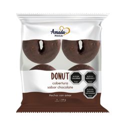 Donuts Amada Masa cobertura sabor chocolate 4 un