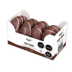 Mini hoops Amada Masa cobertura sabor chocolate 4 un