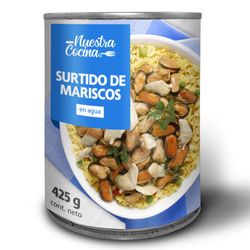 Surtido de mariscos Nuestra Cocina en agua lata 425 g