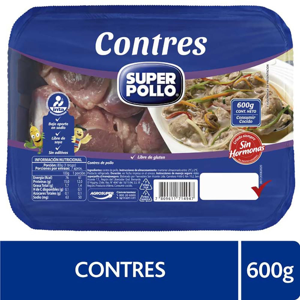 Contres Super Pollo, bandeja 600 g - telemercados