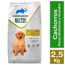 Alimento perro cachorro Animal Planet raza mediana-grande nutribalance 2.5 Kg