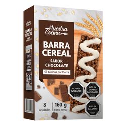 Pack barra cereal Nuestra Cocina chocolate 8 un de 20 g