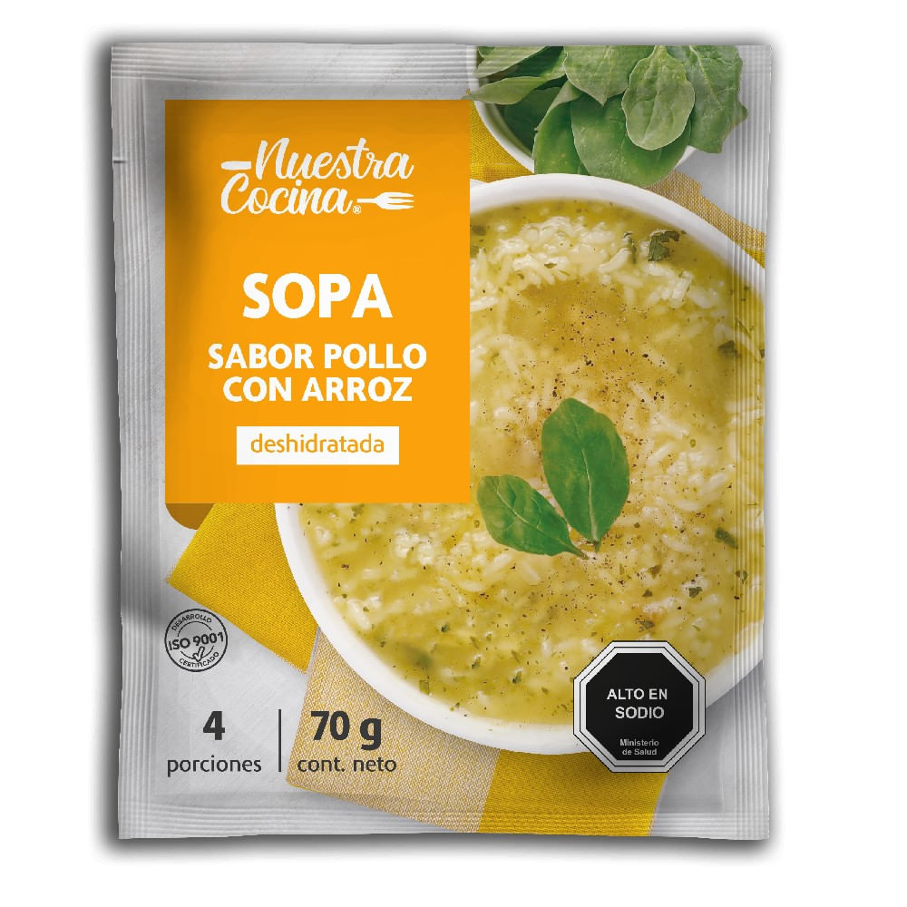 Sopa Nuestra Cocina pollo con arroz 70 g