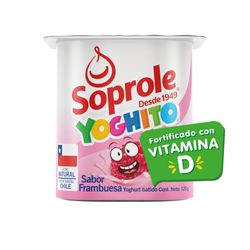 Yoghurt batido Soprole Yoghito sabor frambuesa pote 120 g