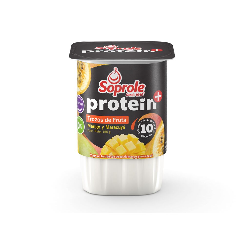 Yoghurt Soprole proteína trozos mango maracuyá 155 g