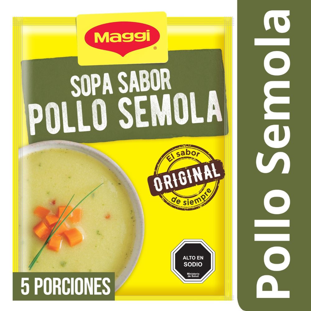 Sopa Maggi pollo con sémola sobre 68 g