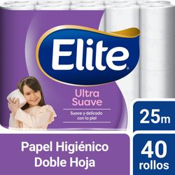 Papel higiénico Elite ultra doble hoja 40 un (25 m)