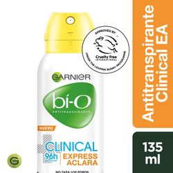 Desodorante spray Bio clinical 96h express aclara 135 ml