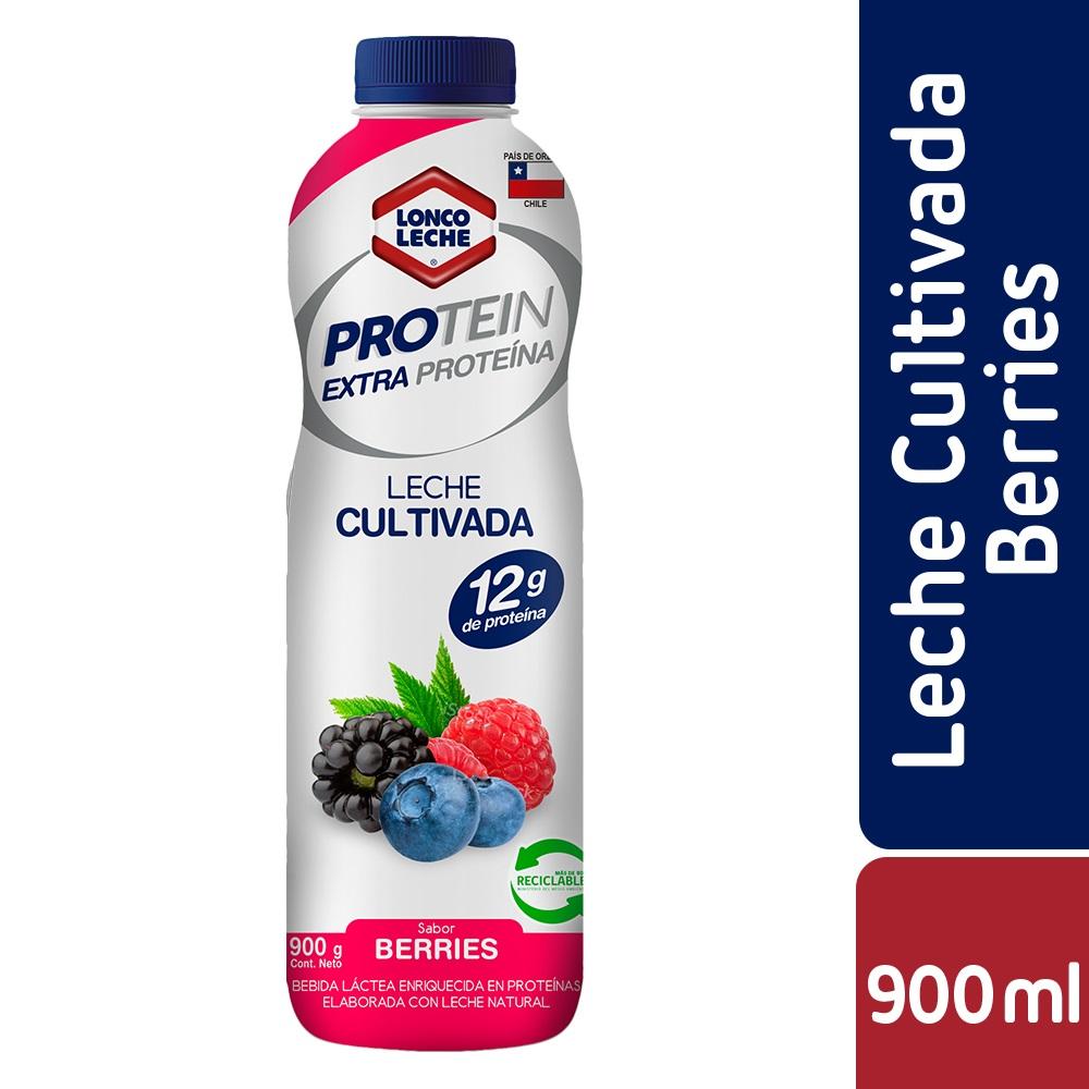 Leche cultivada Loncoleche protein berries 900 ml