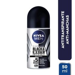 Desodorante Nivea men black&white invisible roll-on 50 ml