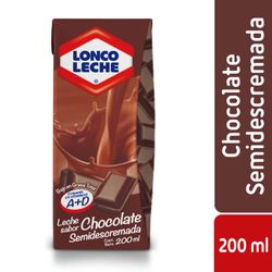 Leche semidescremada Loncoleche sabor chocolate 200 ml