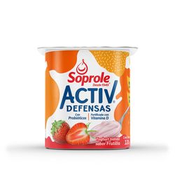 Yoghurt Soprole Activ con probióticos y vitamina D frutilla pote 120 g