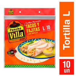 Tortilla mexicana Pancho Villa tacos y fajitas L 10 un bolsa 280 g