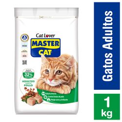 Alimento gato adulto Master Cat sabor pollo carne y leche 1 Kg