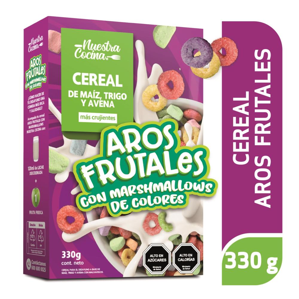 Cereal Nuestra Cocina aros frutales marshmallow caja 330 g