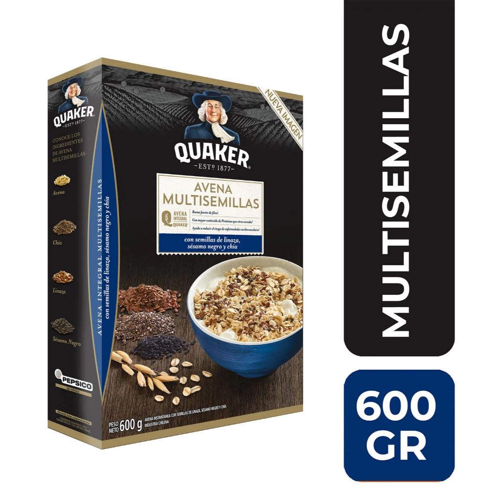 Avena Quaker multisemillas linaza, sésamo y chía 600 g