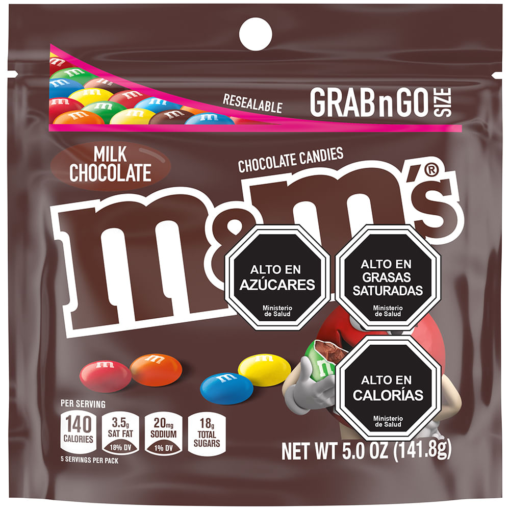 Chocolate M&M pouch con leche 141.8g
