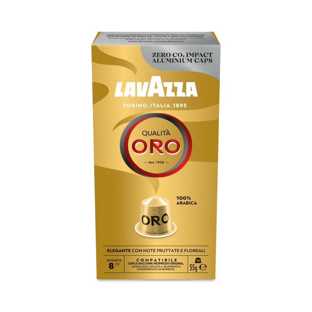Café cápsulas lavazza qualita oro 10u