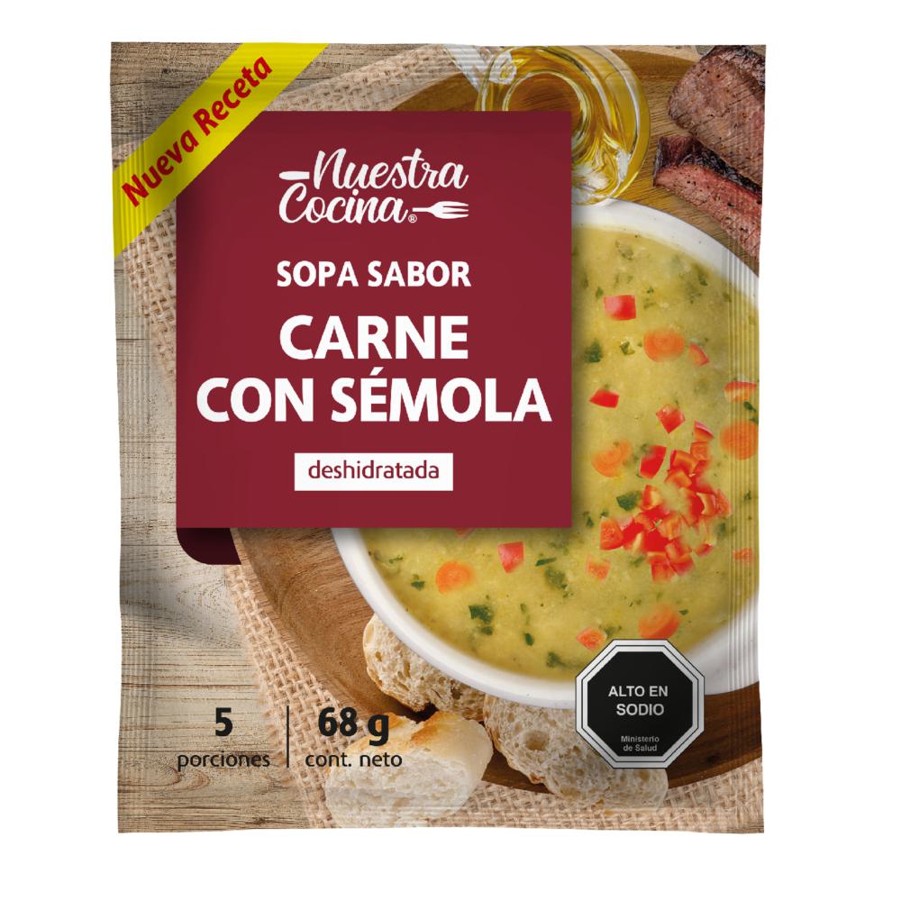 Sopa Nuestra Cocina carne con sémola 68 g