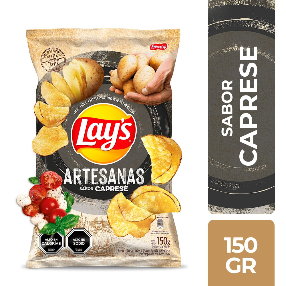 Papas fritas Lays artesanas caprese 150 g