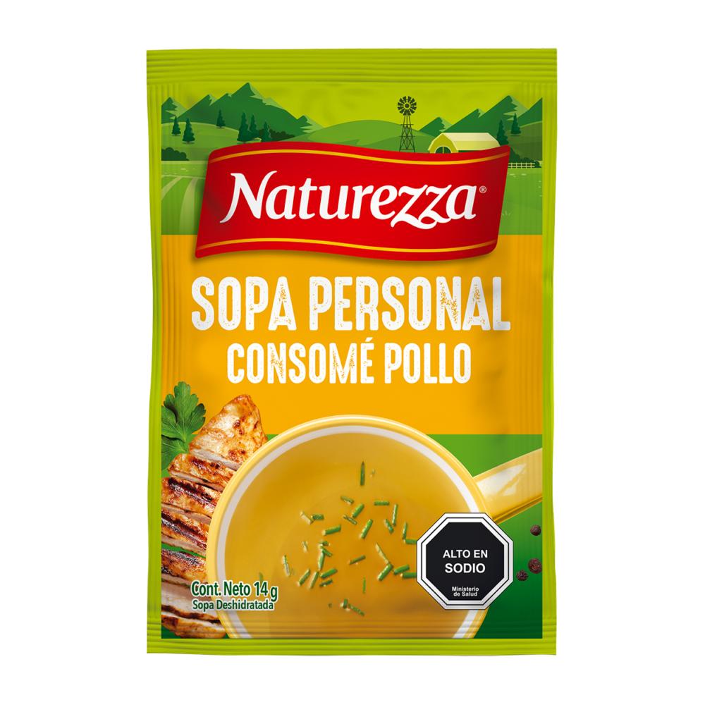Sopa personal consomé de pollo Naturezza 14Gr