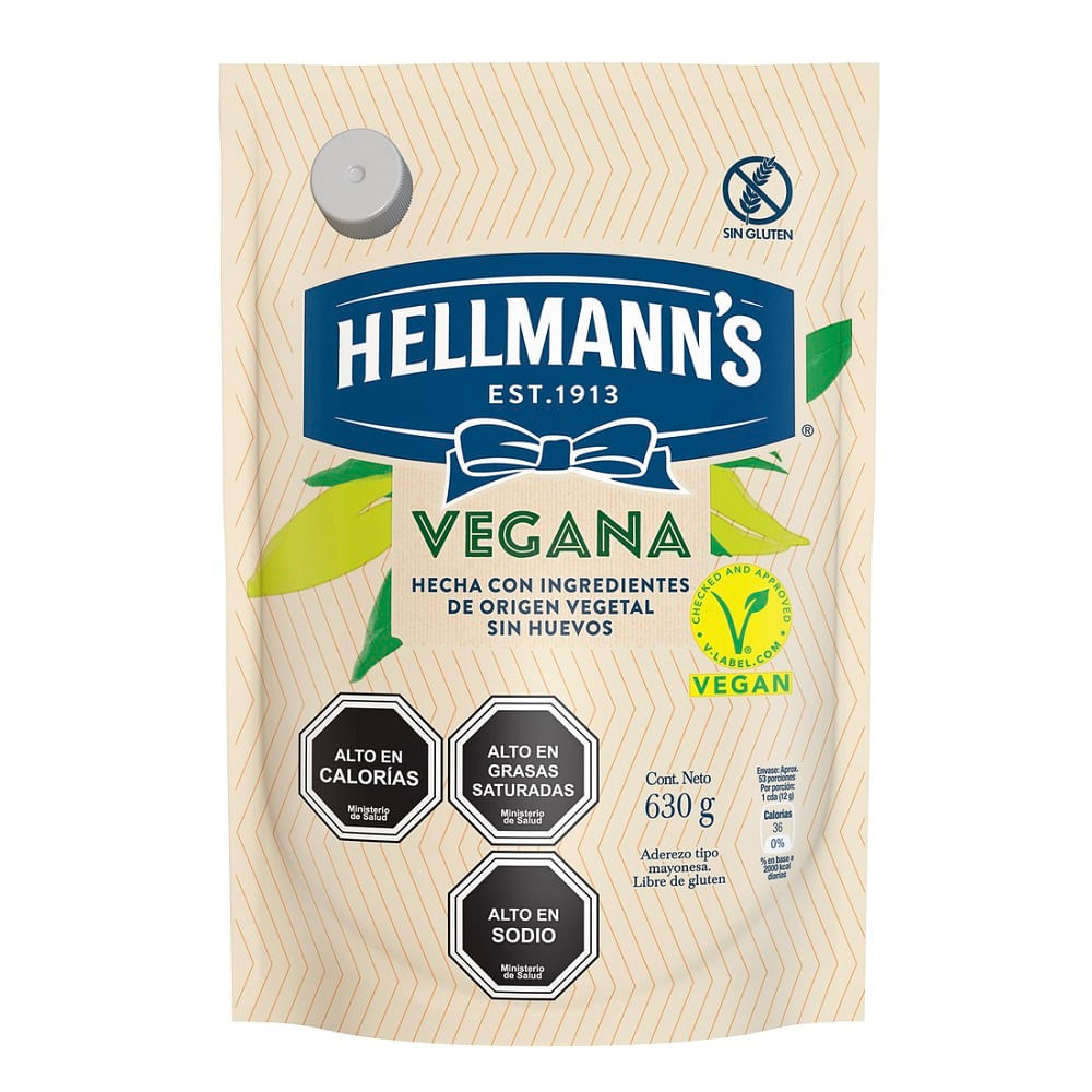 Mayonesa Hellmann's vegana doypack 630 gr