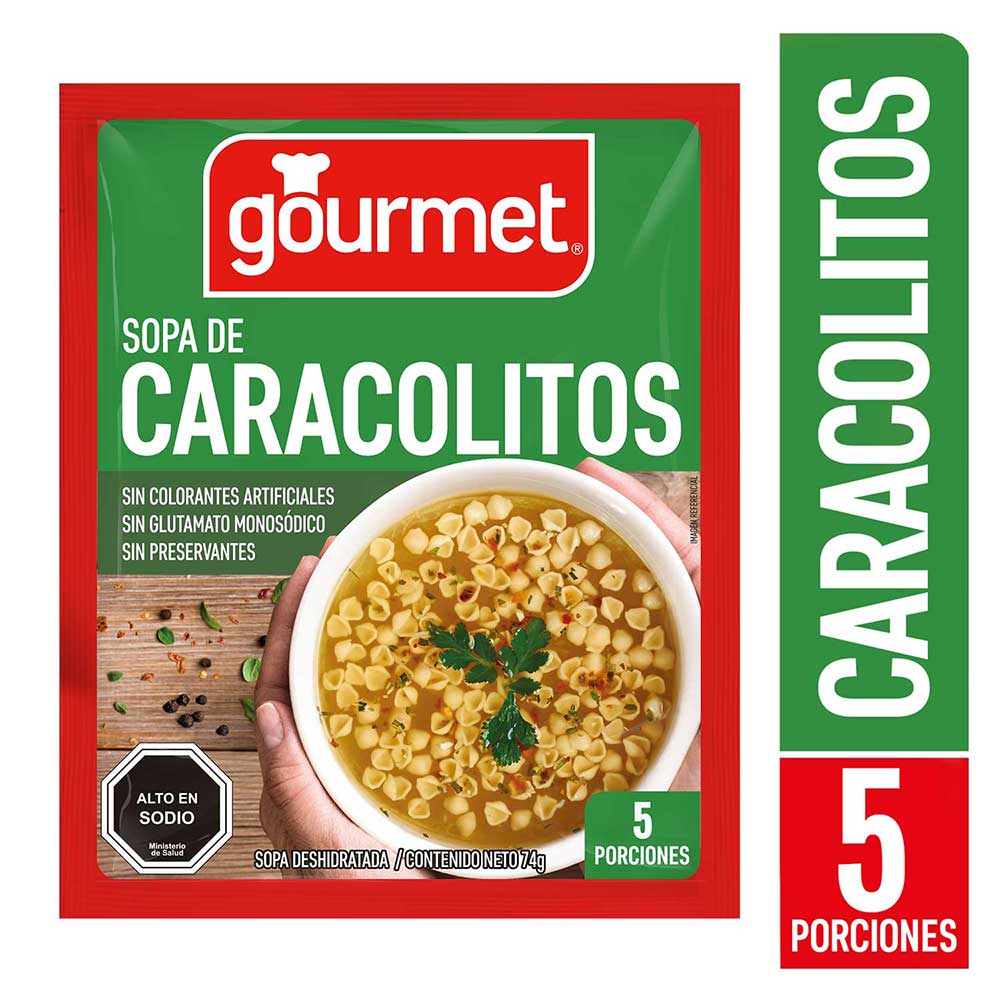 Sopa de caracolitos Gourmet sobre 74 g
