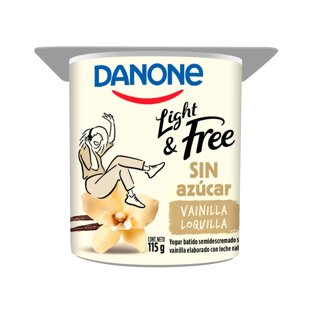Yoghurt batido Danone light vainilla 115 g