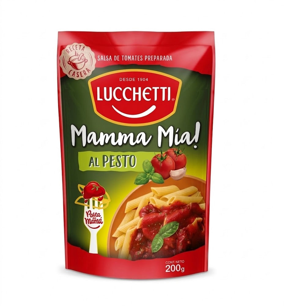 Salsa de tomate Lucchetti Mamma Mía mediterránea 200 g