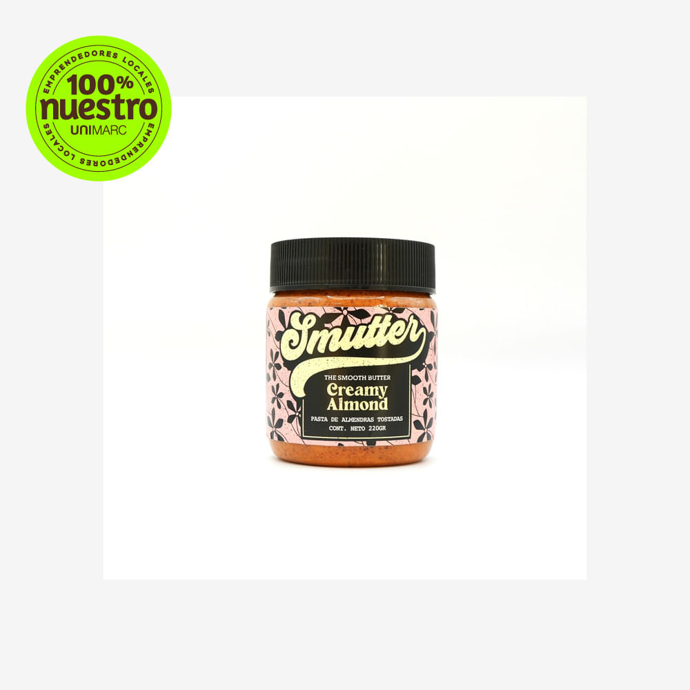 Mantequilla de almendras Smutter creamy almond 220 g